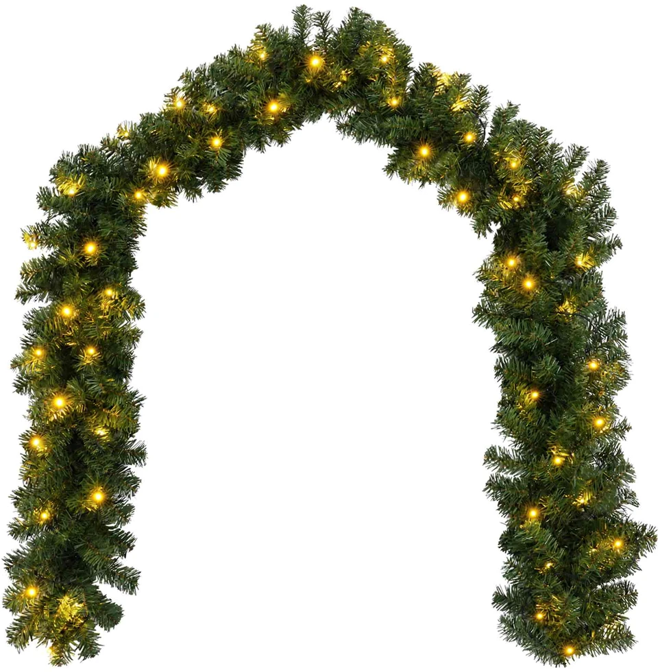 Mini kalėdinių eglučių rinkinys 60 cm 125 LED Šilta balta PVC