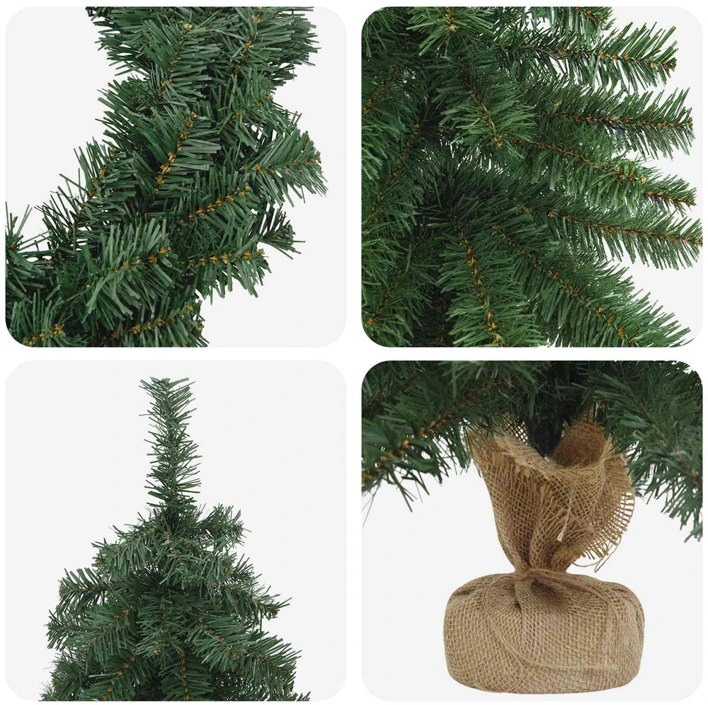 Mini kalėdinių eglučių rinkinys 90 cm PVC Žalia