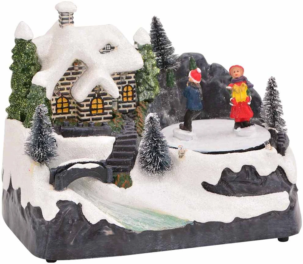 Mini Kalėdų kaimelis 16 x 11,5 x 13 cm Plastmasė Įvairiaspalvis