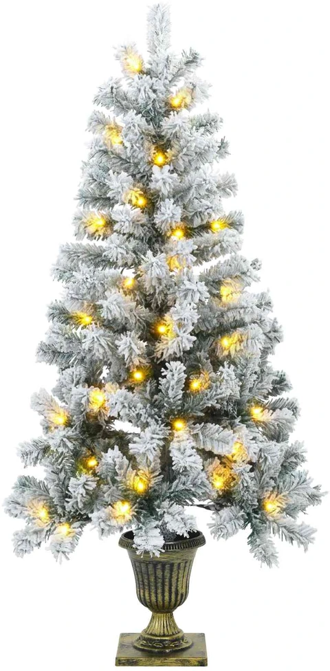 Mini apsnigta Kalėdų eglutė 120 cm 100 LED Šilta balta PVC
