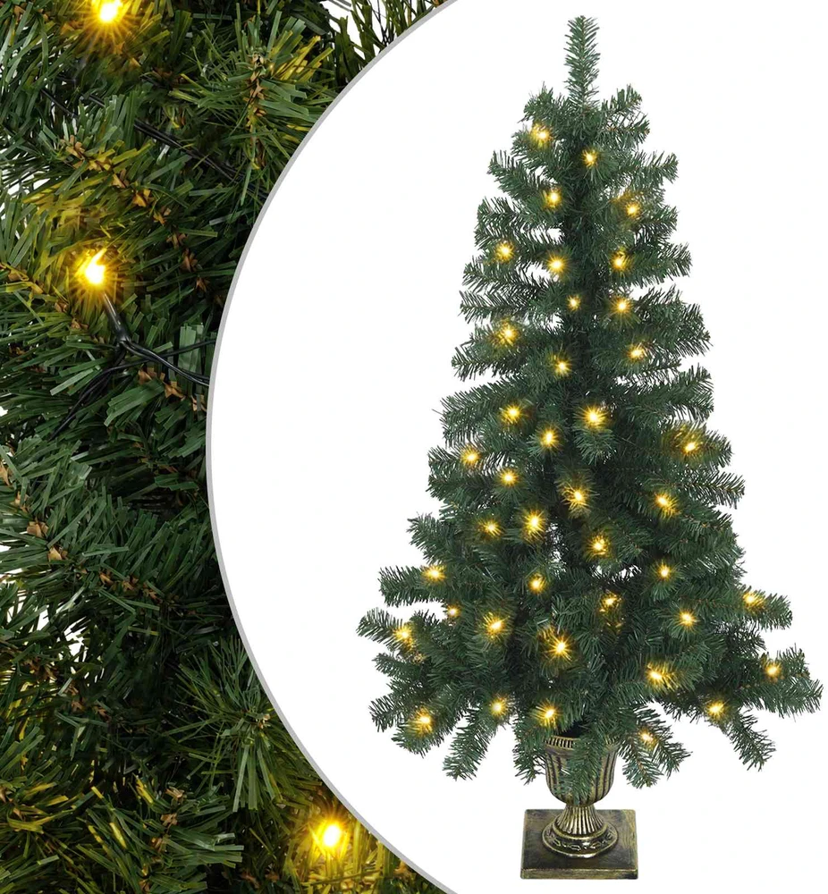 Mini Kalėdų medis 120 cm 100 LED Šilta balta PVC Žalia