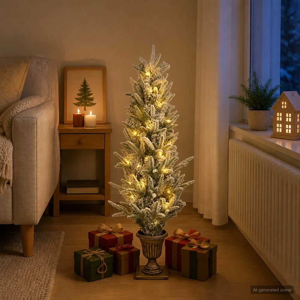 Mini Kalėdų medis 120 cm 100 LED Šilta balta PVC ir PE