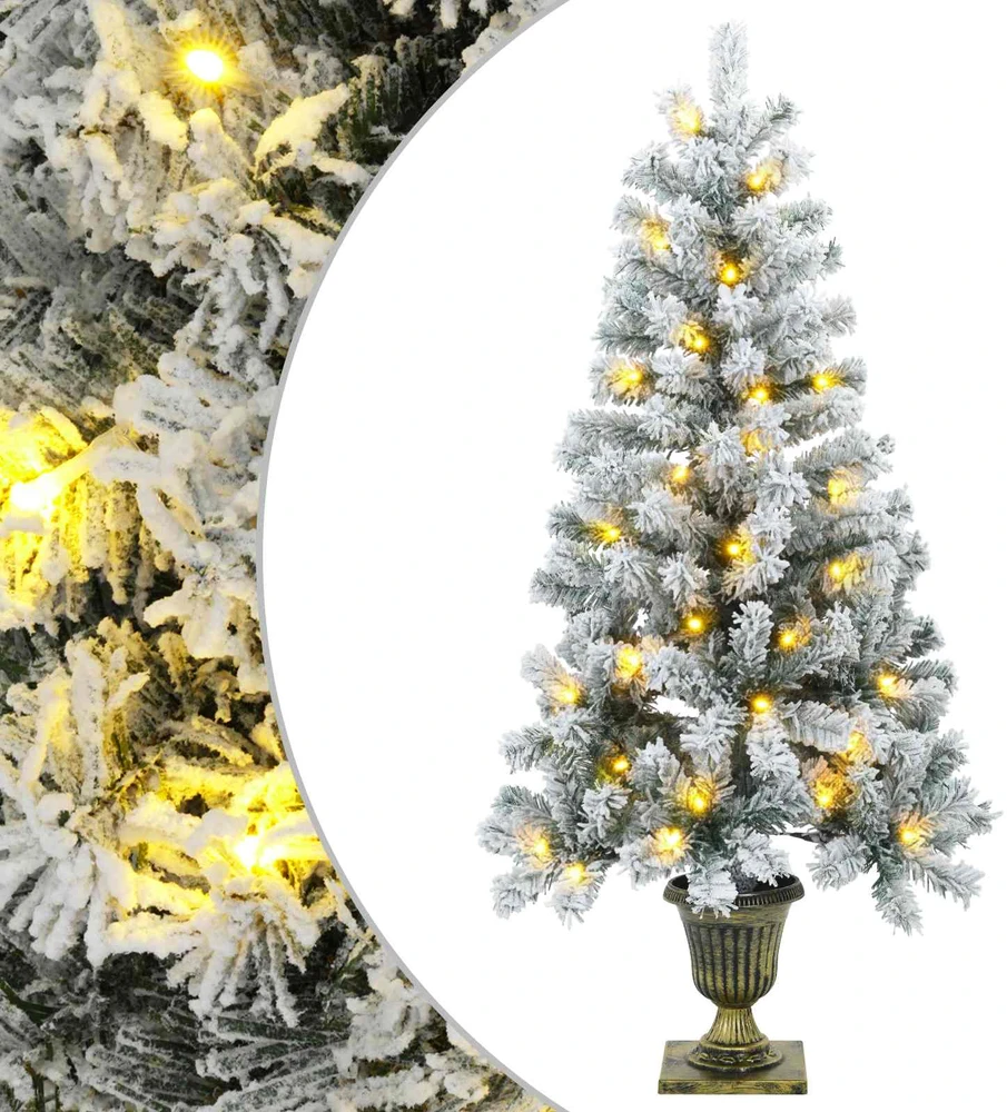 Mini apsnigta Kalėdų eglutė 120 cm 100 LED Šilta balta PVC