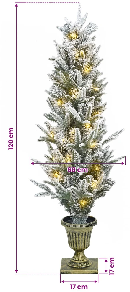Mini Kalėdų medis 120 cm 100 LED Šilta balta PVC ir PE