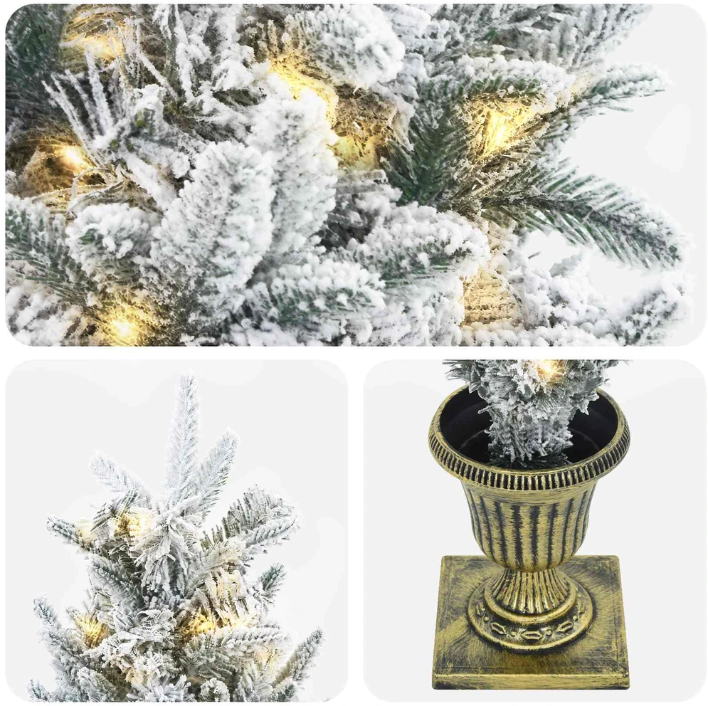 Mini Kalėdų medis 120 cm 100 LED Šilta balta PVC ir PE