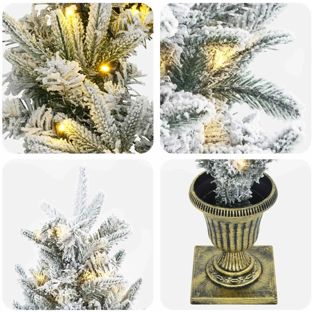 Mini Kalėdų medis 120 cm 275 LED Šilta balta PVC ir PE