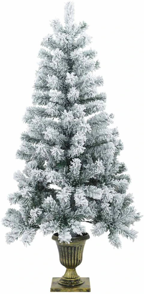 Mini apsnigta Kalėdų eglutė 120 cm PVC Žalia ir balta