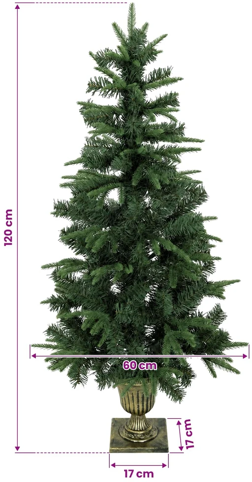 Mini Kalėdų medis 120 cm PVC ir PE Žalia