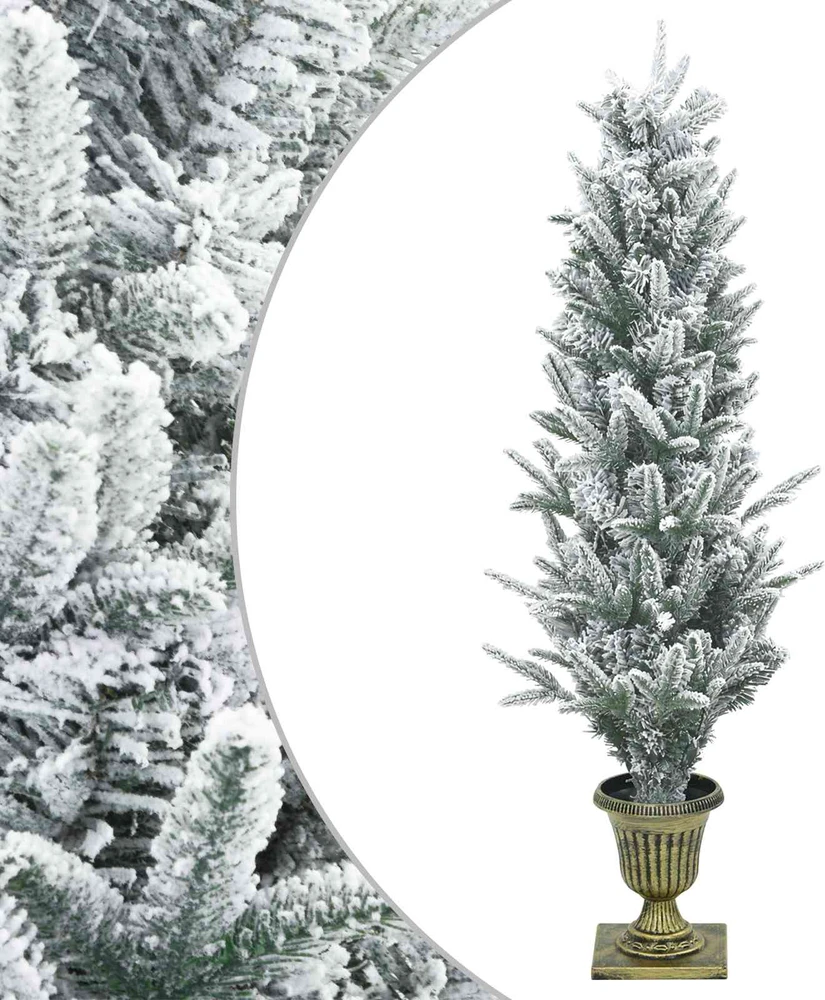 Mini Kalėdų medis 120 cm PVC ir PE Žalia ir balta