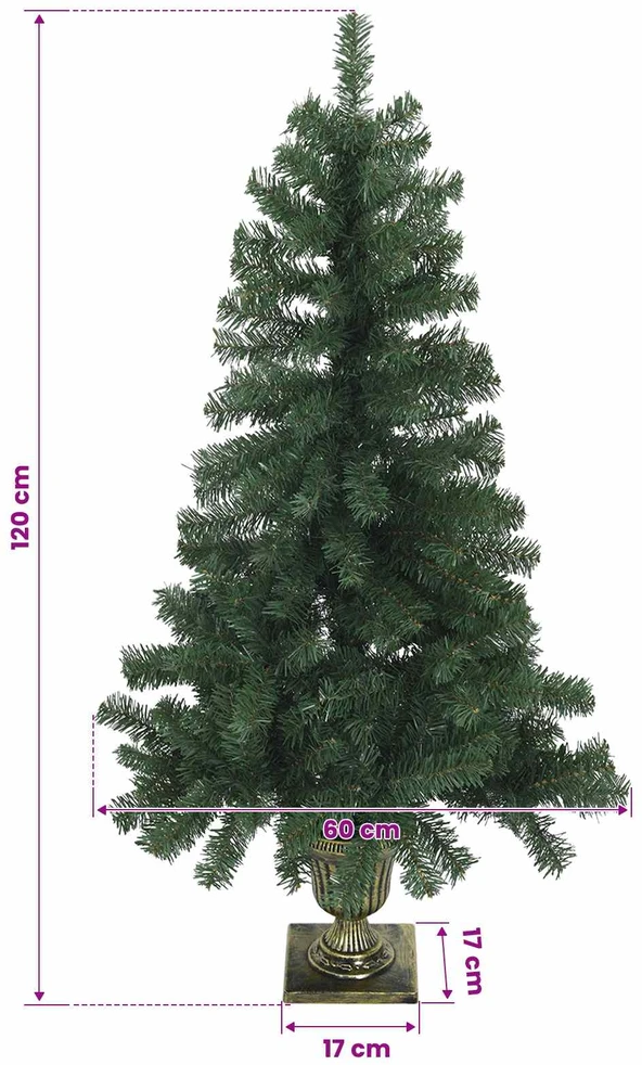 Mini Kalėdų medis 120 cm PVC Žalia