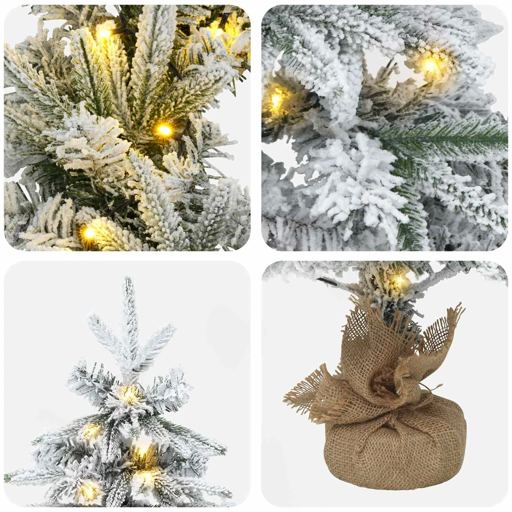 Mini Kalėdų medis 45 cm 125 LED Šilta balta PVC ir PE