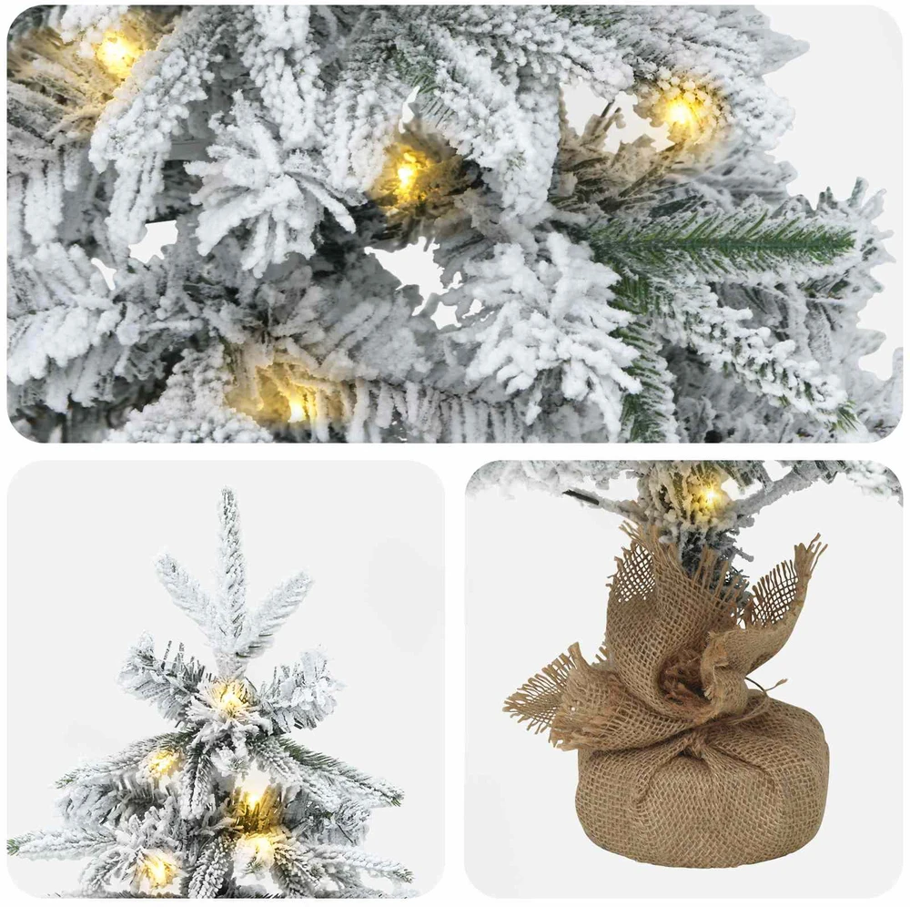 Mini Kalėdų medis 45 cm 25 LED Šilta balta PVC ir PE