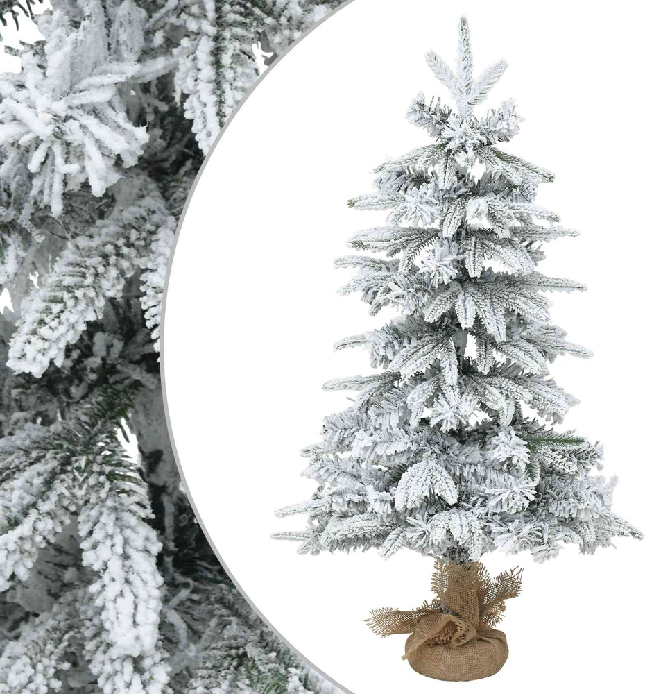 Mini Kalėdų medis 60 cm PVC ir PE Žalia ir balta