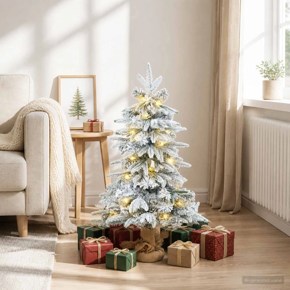 Mini Kalėdų medis 90 cm 50 LED Šilta balta PVC ir PE