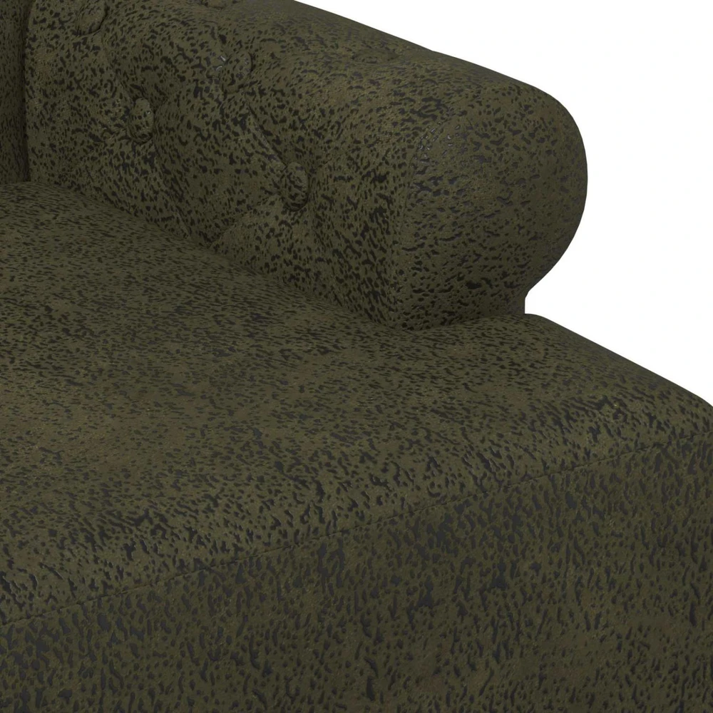 Sofa Minkštas kampas su mygtukų apmušalais Armijos Žalia