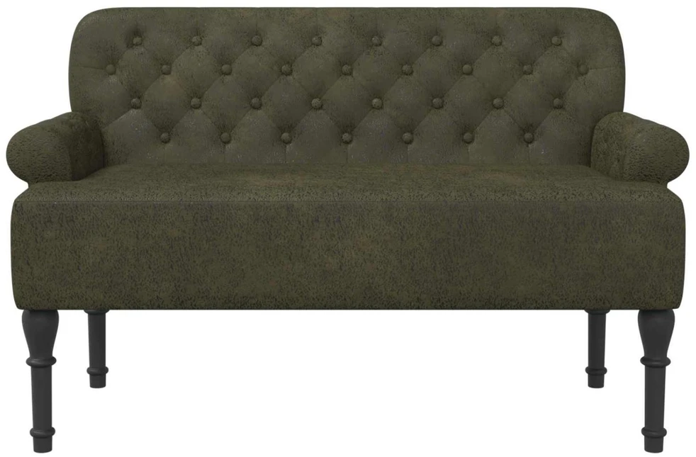 Sofa Minkštas kampas su mygtukų apmušalais Armijos Žalia