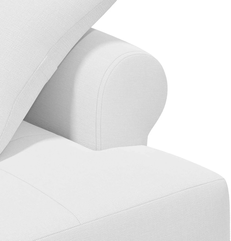 Sofa Minkštas kampas su mygtukų apmušalais Balta 120 x 65 x 79 cm