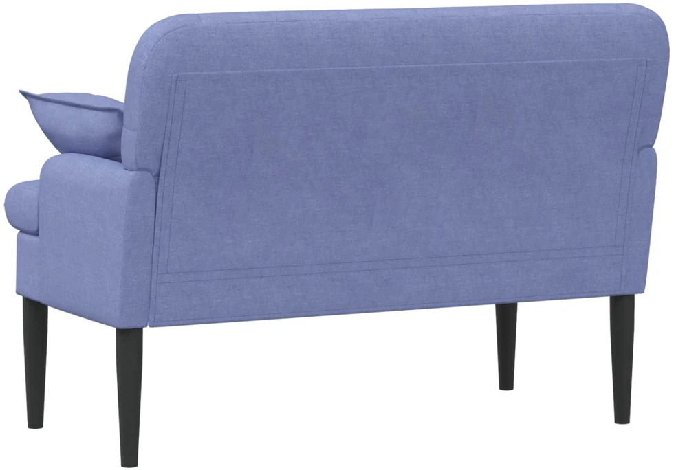Sofa Minkštas kampas su mygtukų apmušalais Džinsinės mėlynos Audinys
