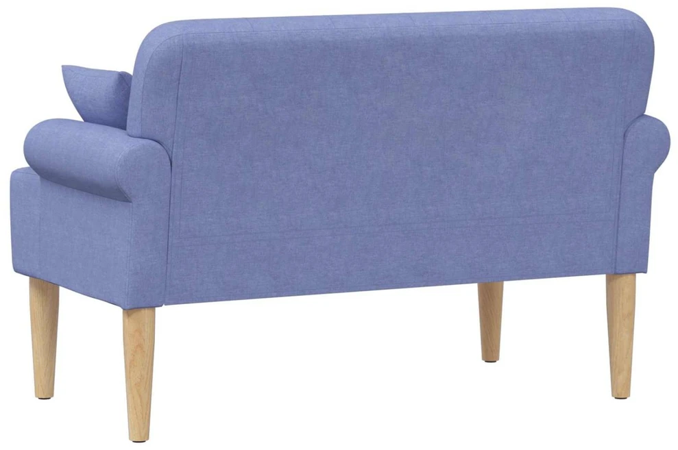 Sofa Minkštas kampas su mygtukų apmušalais Džinsinės mėlynos Audinys
