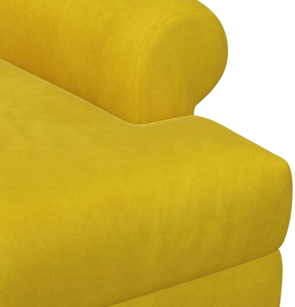 Sofa Minkštas kampas su mygtukų apmušalais Geltona 120 x 66 x 78 cm