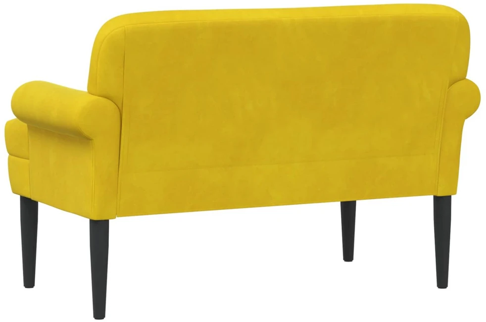 Sofa Minkštas kampas su mygtukų apmušalais Geltona 120 x 66 x 78 cm