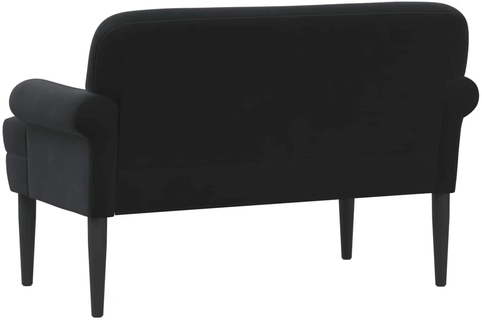 Sofa Minkštas kampas su mygtukų apmušalais Juoda 120 x 66 x 78 cm
