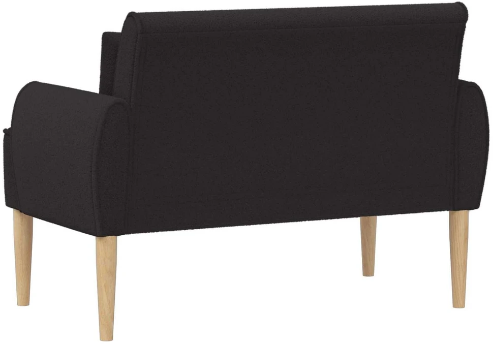Sofa Minkštas kampas su mygtukų apmušalais Juoda 117 x 67 x 77 cm