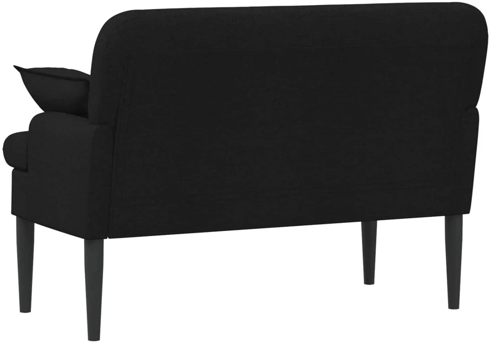 Sofa Minkštas kampas su mygtukų apmušalais Juoda 111 x 68 x 80 cm