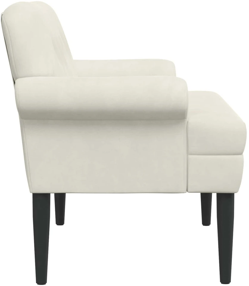 Sofa Minkštas kampas su mygtukų apmušalais Kreminė 120 x 66 x 78 cm