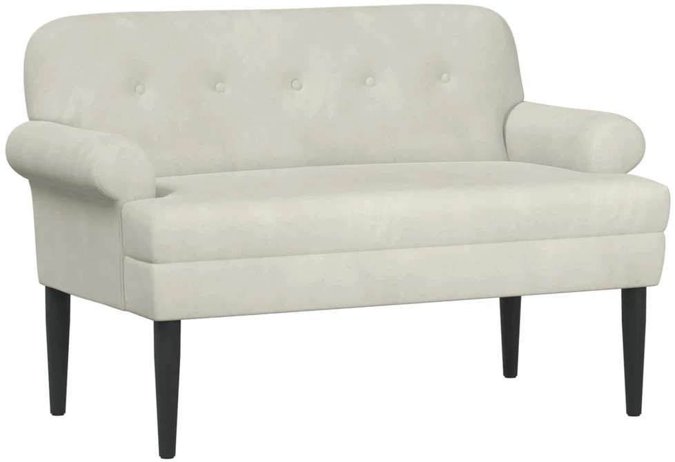Sofa Minkštas kampas su mygtukų apmušalais Kreminė 120 x 66 x 78 cm