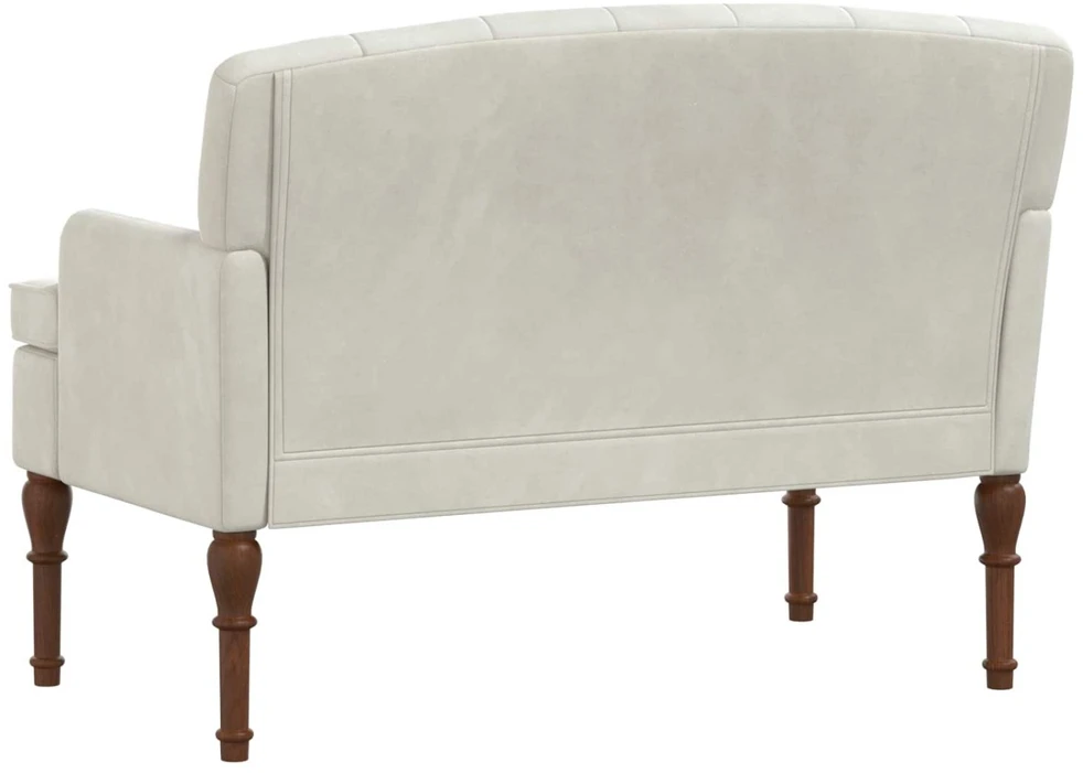 Sofa Minkštas kampas su mygtukų apmušalais Kreminė 111 x 65 x 79 cm
