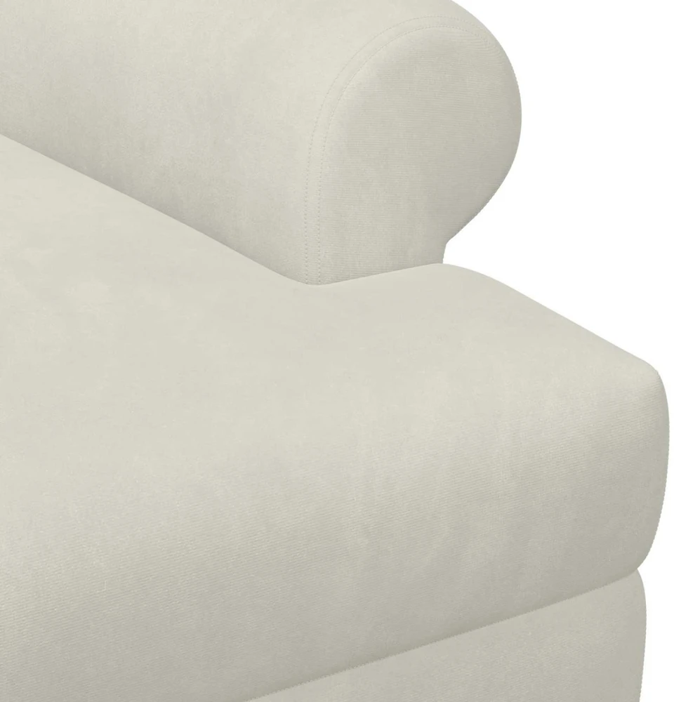 Sofa Minkštas kampas su mygtukų apmušalais Kreminė 120 x 66 x 78 cm