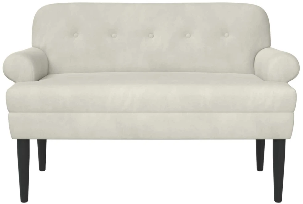 Sofa Minkštas kampas su mygtukų apmušalais Kreminė 120 x 66 x 78 cm