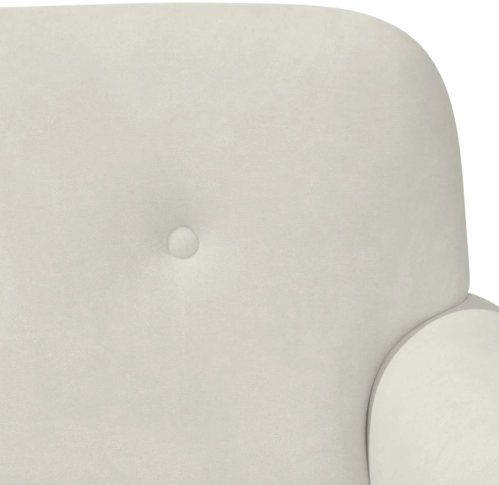 Sofa Minkštas kampas su mygtukų apmušalais Kreminė 120 x 66 x 78 cm