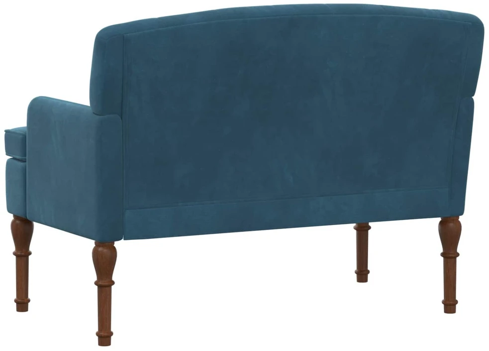 Sofa Minkštas kampas su mygtukų apmušalais Mėlyna 111 x 65 x 79 cm