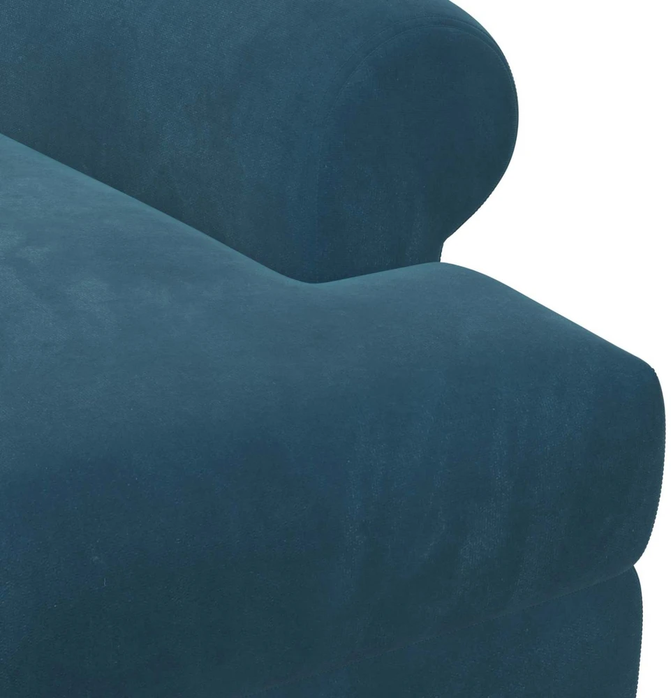 Sofa Minkštas kampas su mygtukų apmušalais Mėlyna 120 x 66 x 78 cm