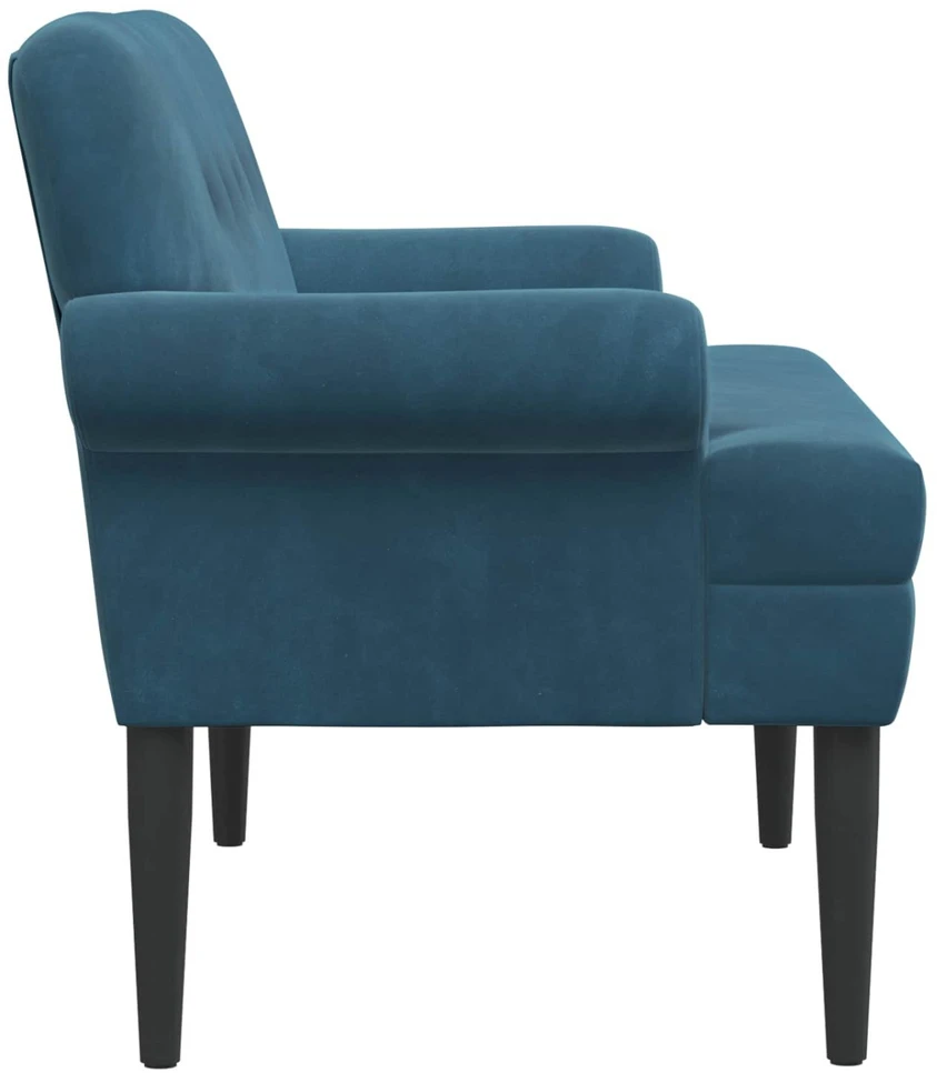 Sofa Minkštas kampas su mygtukų apmušalais Mėlyna 120 x 66 x 78 cm