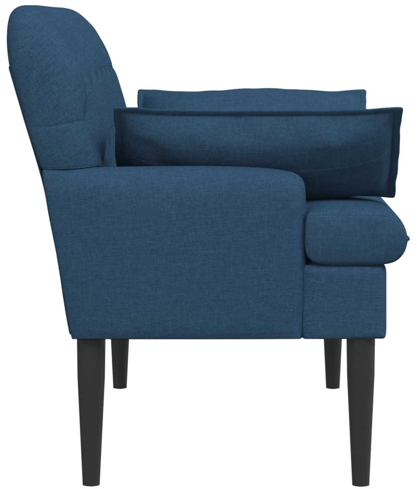 Sofa Minkštas kampas su mygtukų apmušalais Mėlyna 111 x 68 x 80 cm
