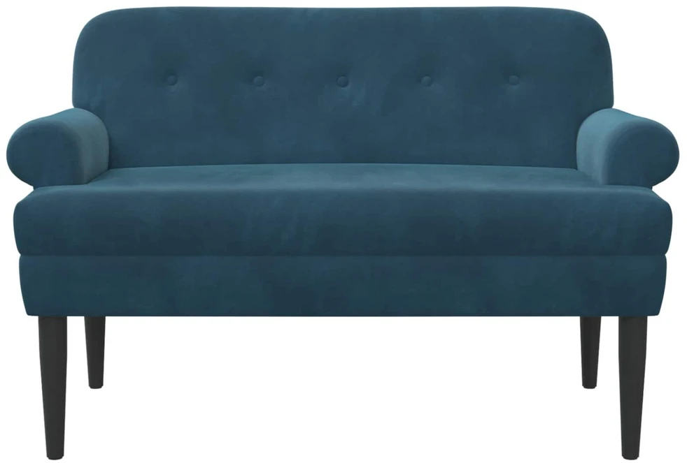 Sofa Minkštas kampas su mygtukų apmušalais Mėlyna 120 x 66 x 78 cm