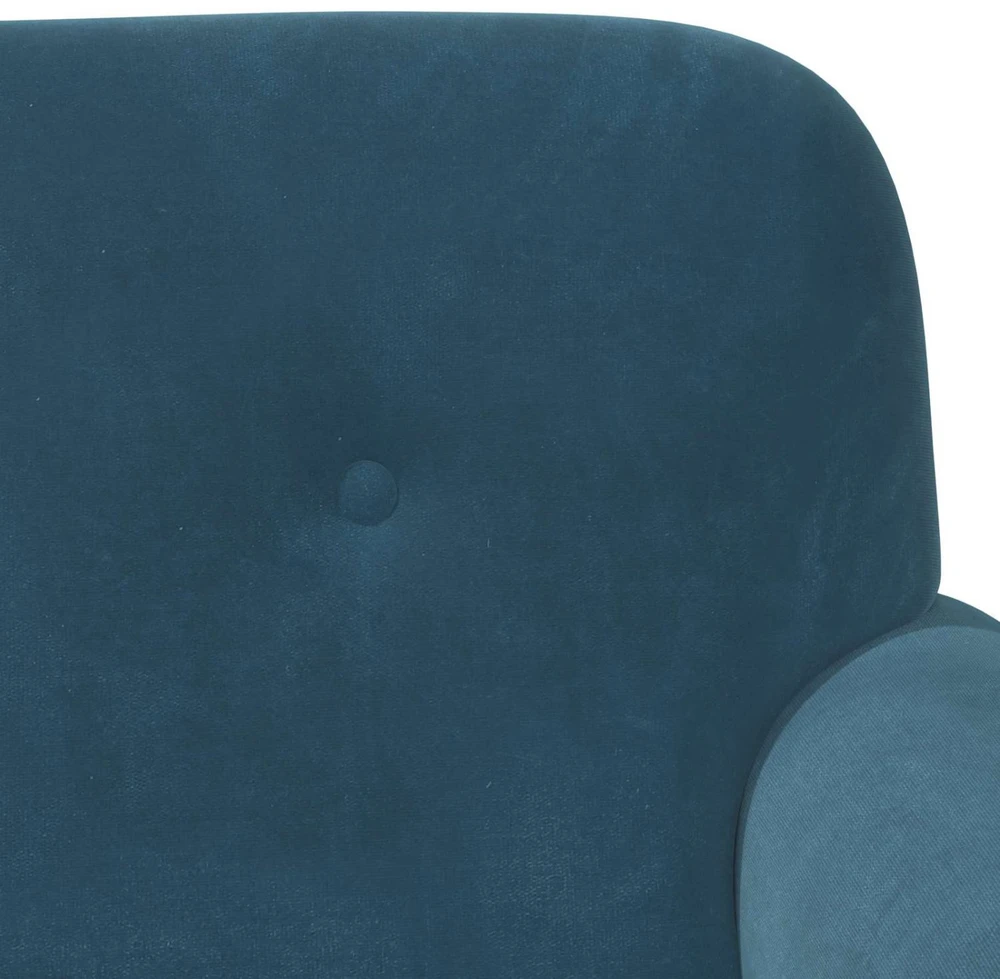 Sofa Minkštas kampas su mygtukų apmušalais Mėlyna 120 x 66 x 78 cm