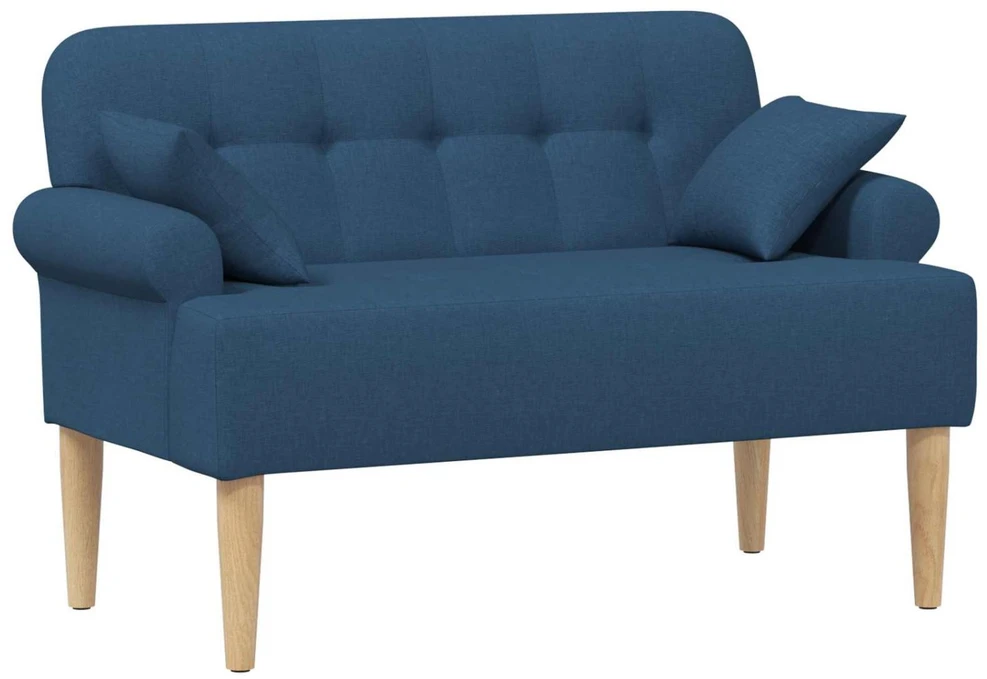 Sofa Minkštas kampas su mygtukų apmušalais Mėlyna 120 x 65 x 79 cm