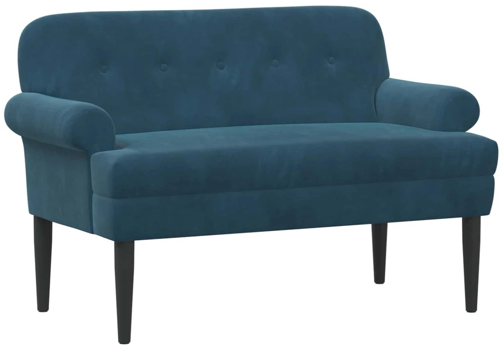 Sofa Minkštas kampas su mygtukų apmušalais Mėlyna 120 x 66 x 78 cm