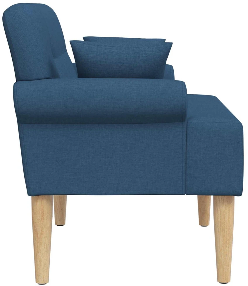 Sofa Minkštas kampas su mygtukų apmušalais Mėlyna 120 x 65 x 79 cm