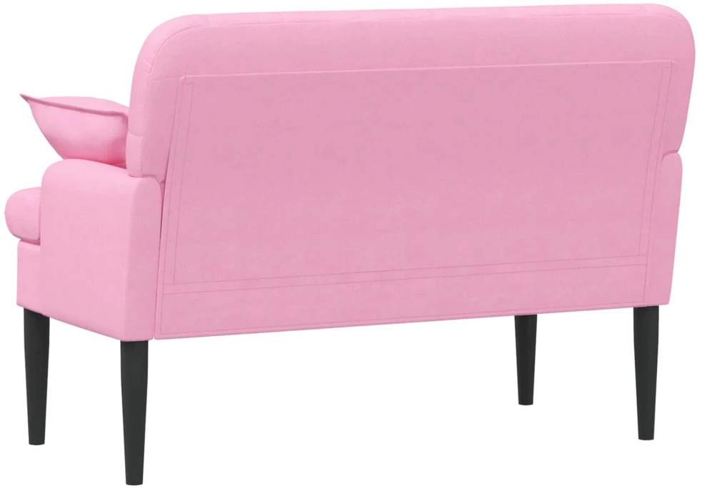 Sofa Minkštas kampas su mygtukų apmušalais Rožinė 111 x 68 x 80 cm