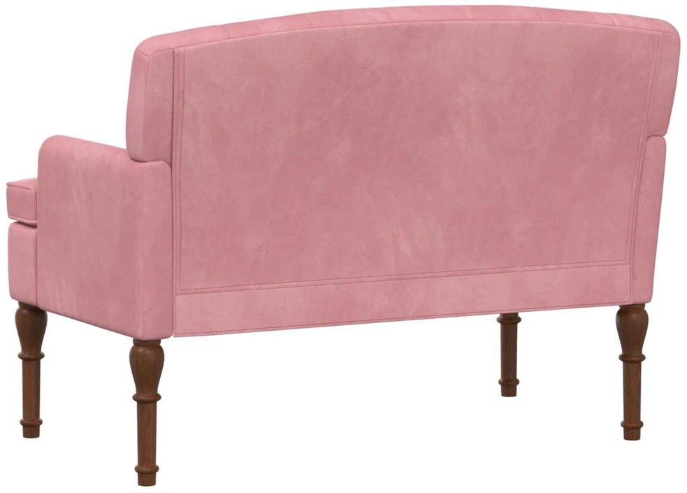 Sofa Minkštas kampas su mygtukų apmušalais Rožinė 111 x 65 x 79 cm
