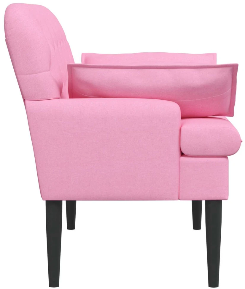 Sofa Minkštas kampas su mygtukų apmušalais Rožinė 111 x 68 x 80 cm