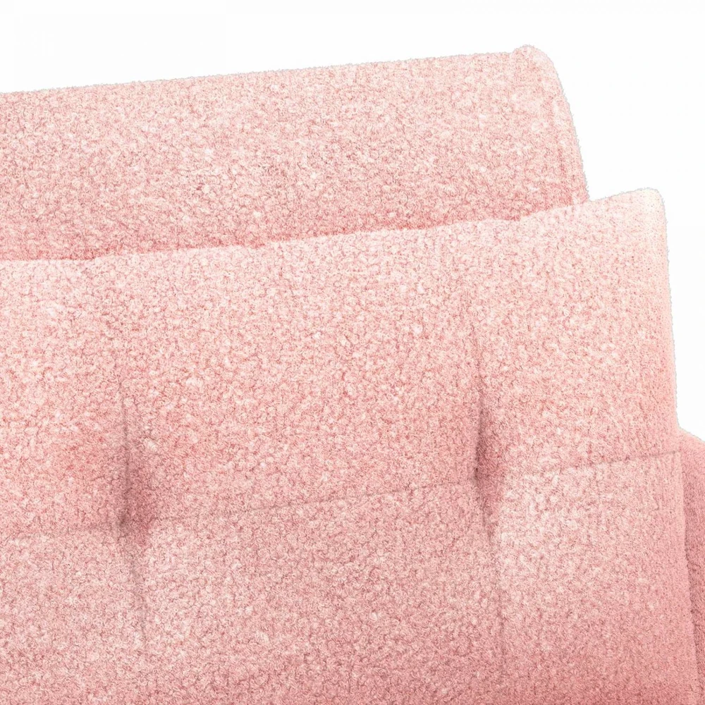Sofa Minkštas kampas su mygtukų apmušalais Rožinė 117 x 67 x 77 cm