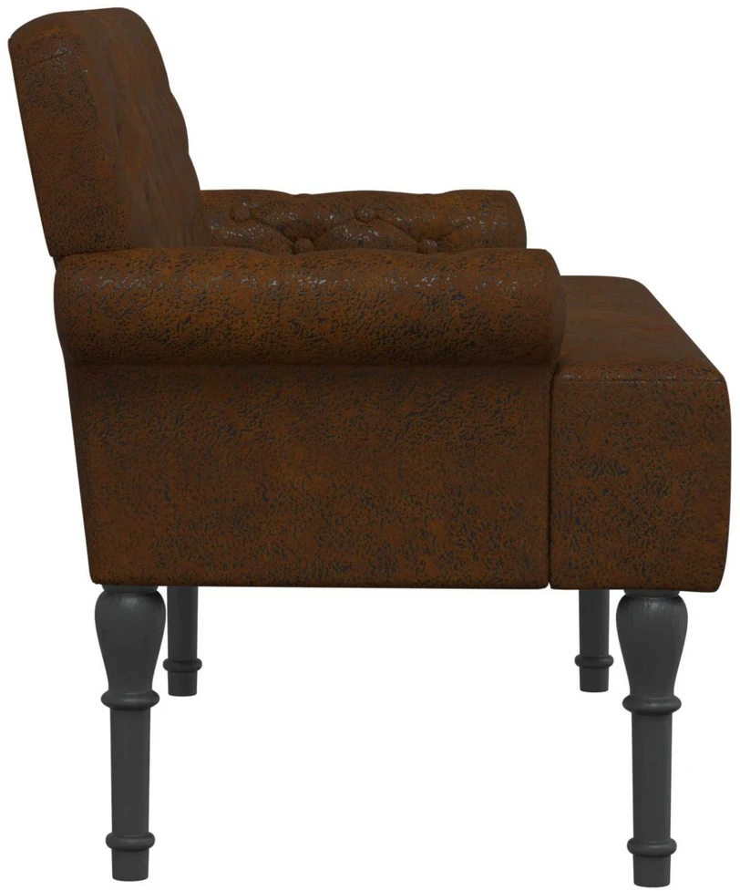 Sofa Minkštas kampas su mygtukų apmušalais Ruda 120 x 65 x 78 cm