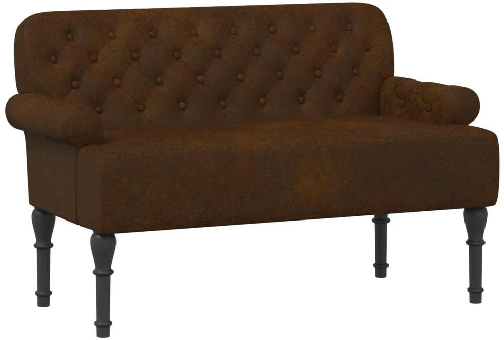 Sofa Minkštas kampas su mygtukų apmušalais Ruda 120 x 65 x 78 cm