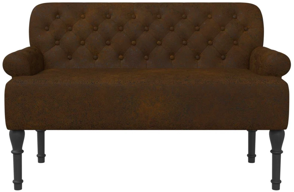 Sofa Minkštas kampas su mygtukų apmušalais Ruda 120 x 65 x 78 cm